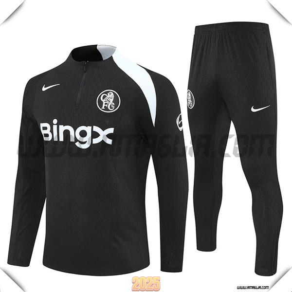 Tuta Calcio FC Chelsea Nero/Bianco 2025 2026 -02