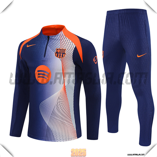Tuta Calcio FC Barcellona Blu/Arancia 2025 2026 -02