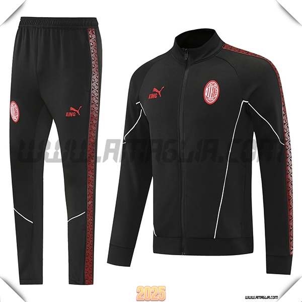 Tuta Calcio Giacca AC Milan Nero/Rosso 2025 2026
