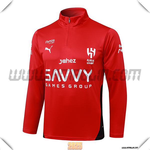 Felpa Allenamento Al-Hilal Rosso/Nero 2025 2026