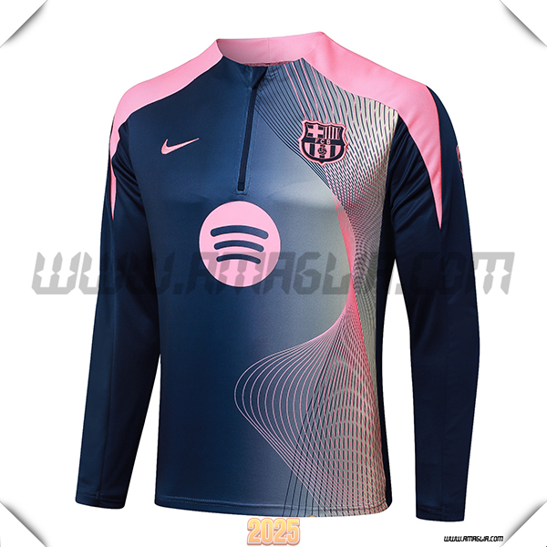 Felpa Allenamento FC Barcellona Blu/Rosa 2025 2026