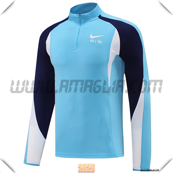 Felpa Allenamento Nike Blu/Bianco 2025 2026 -02