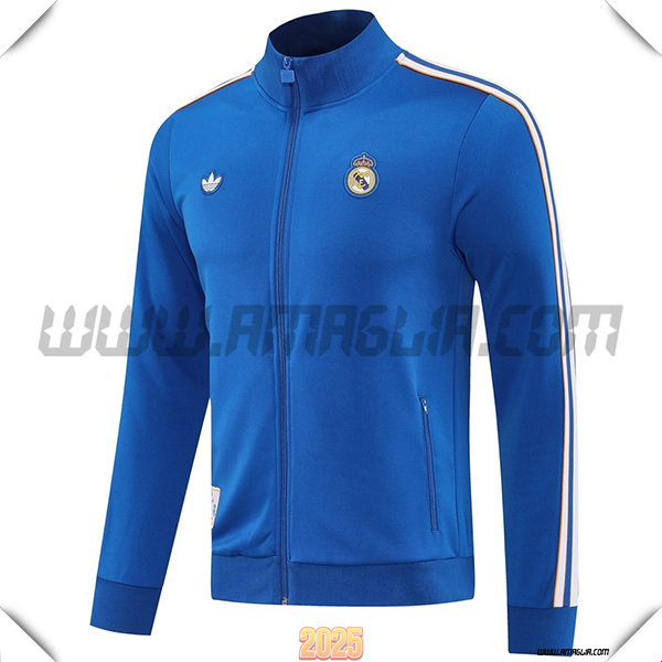 Giacca Calcio Real Madrid Blu/Bianco 2025 2026