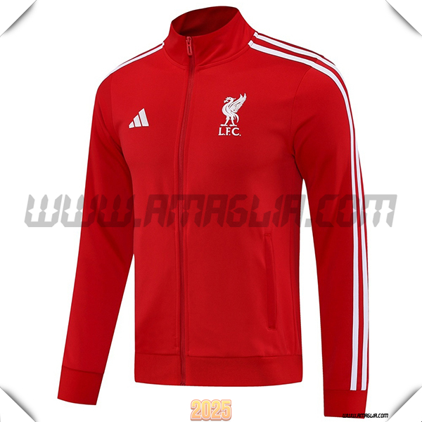 Giacca Calcio FC Liverpool Rosso/Bianco 2025 2026