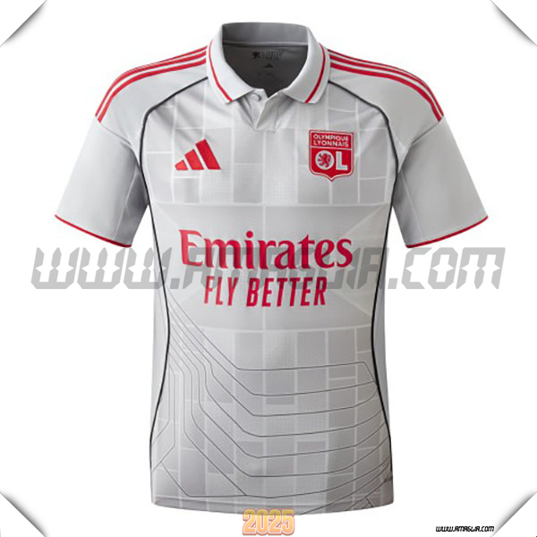 Nuovo Maglia da Lyon OL Terzo Gris 2025 2026
