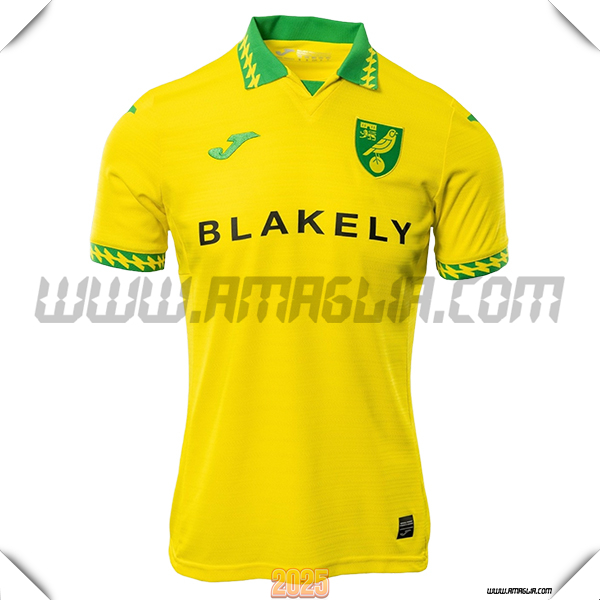 Nuovo Maglia da Norwich City Prima GIALLO 2025 2026