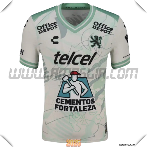 Nuovo Maglia da FC Leon Seconda Bianco 2025 2026