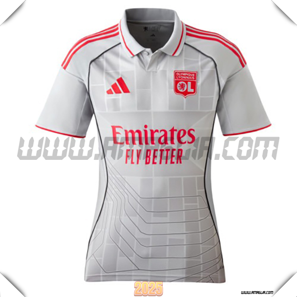 Nuovo Maglia da Lyon OL Donne Terzo Gris 2025 2026