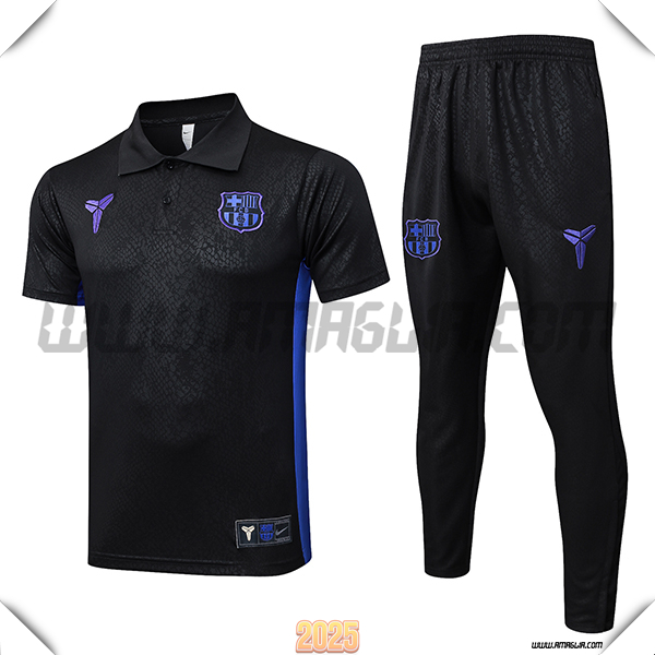 Kit Maglia Polo FC Barcellona Nero/viola 2025 2026