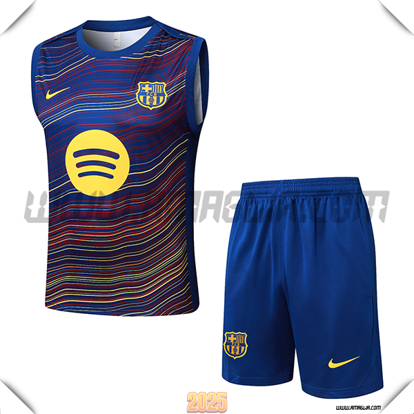 Kit Canotta Allenamento FC Barcellona Blu 2025 2026