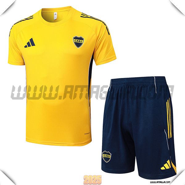 Kit Maglia Allenamento Boca Juniors Giallo/Blu 2025 2026 -02