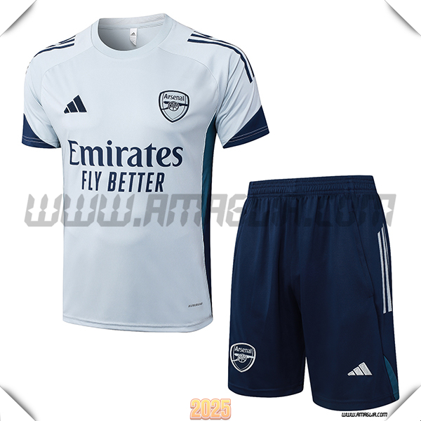 Kit Maglia Allenamento Arsenal Grigio Chiaro 2025 2026