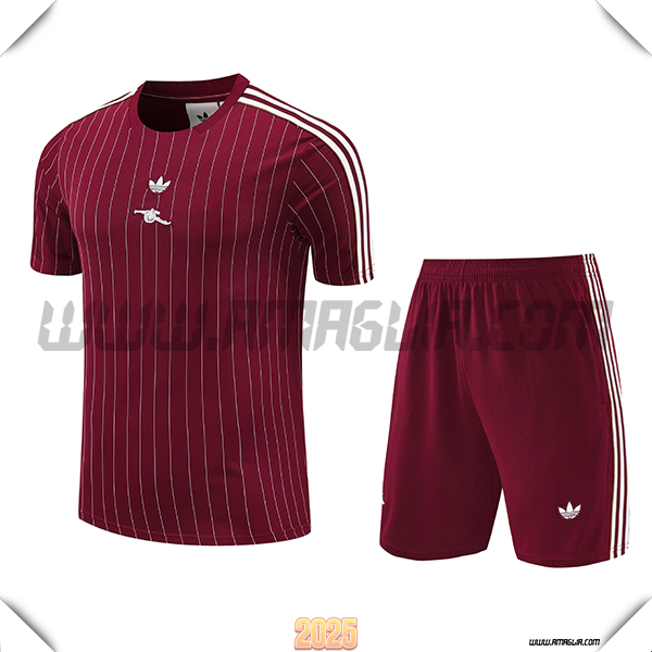 Kit Maglia Allenamento Arsenal Rosso 2025 2026