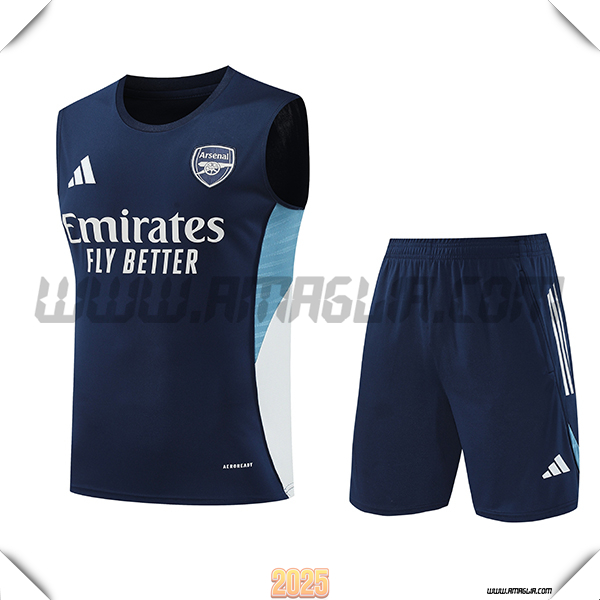 Kit Canotta Allenamento Arsenal Blu Reale 2025 2026