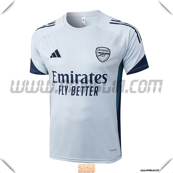 T Shirt Allenamento Arsenal Grigio Chiaro 2025 2026