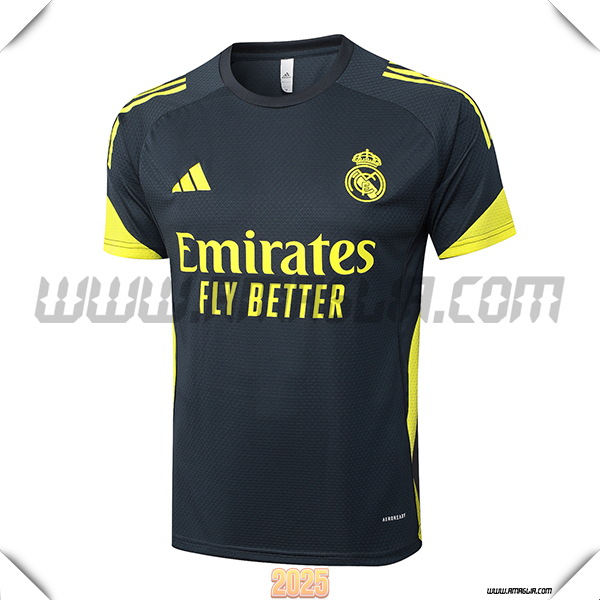 T Shirt Allenamento Real Madrid Grigio/Giallo 2025 2026