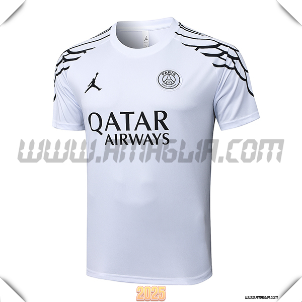 T Shirt Allenamento PSG Nero/Bianco 2025 2026 -02