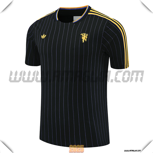 T Shirt Allenamento Manchester United Nero/Giallo 2025 2026