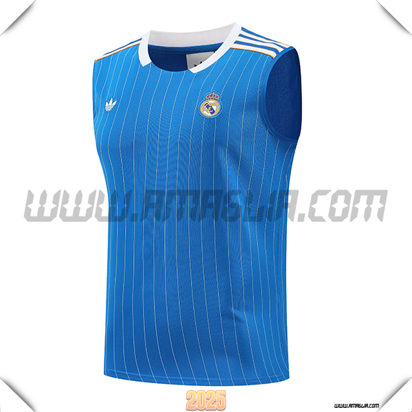 Canotta Allenamento Real Madrid Blu 2025 2026 -03