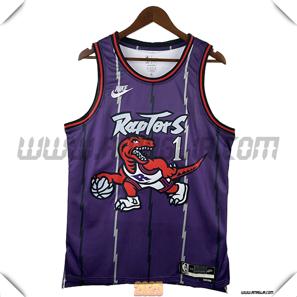 Maglia Toronto Raptors (McGRADY #1) 2025/26 viola/Bianco -02
