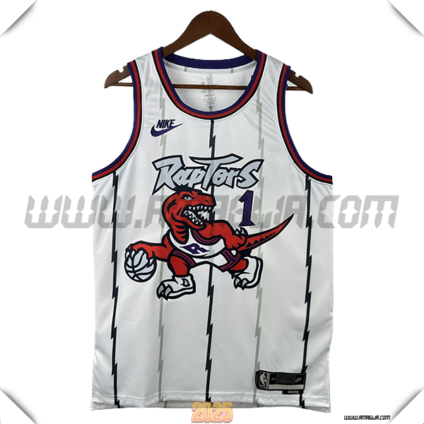 Maglia Toronto Raptors (McGRADY #1) 2025/26 Bianco/Rosso