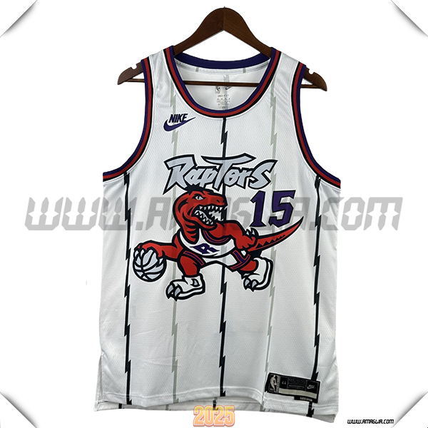 Maglia Toronto Raptors (CARTER #15) 2025/26 Bianco/Rosso
