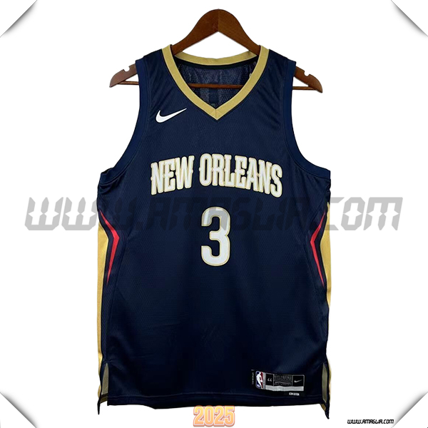 Maglia New Orleans Pelicans (POOLE #3) 2025/26 Blu/Giallo