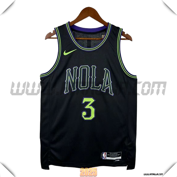 Maglia New Orleans Pelicans (POOLE #3) 2025/26 Nero/Verde