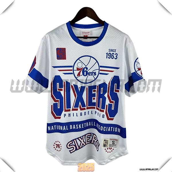 Maglia Philadelphia 76ers Retro 2025/26 Bianco/Blu