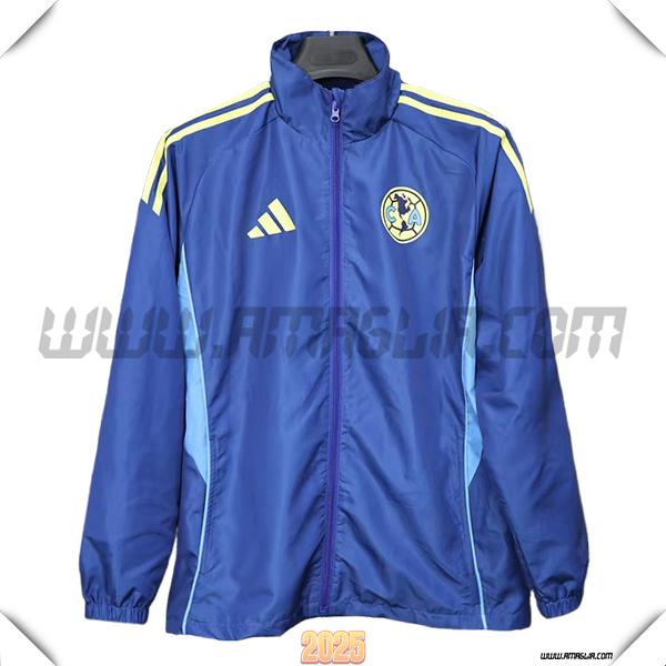 Giacca A Vento Club America Blu/Giallo 2025 2026