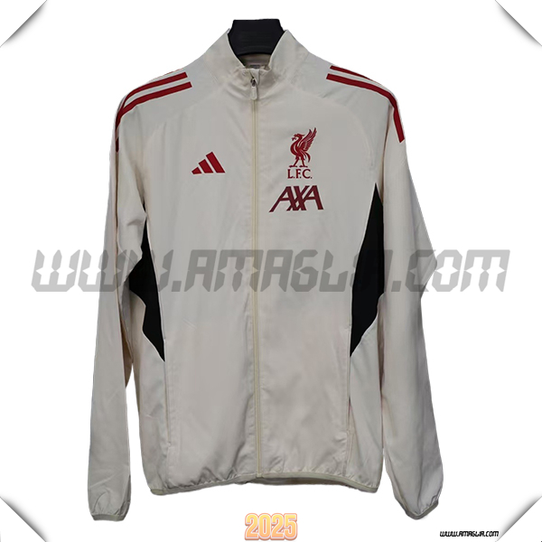 Giacca A Vento FC Liverpool Beige/Rosso/Nero 2025 2026