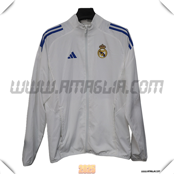Giacca A Vento Real Madrid Bianco/Blu 2025 2026