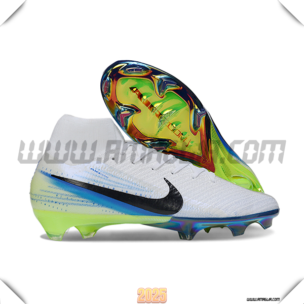 Nike Scarpe Da Calcio Air Zoom Mercurial Superfly IIX Elite FG Bianco/Nero/Blu