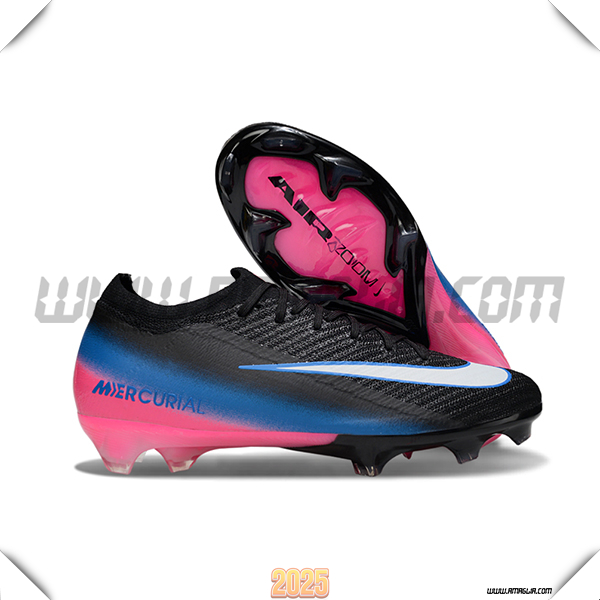 Nike Scarpe Da Calcio AIR Zoom Mercurial Vapor 16 Elite XXV FG Nero/Bianco/Blu/Rosa -02
