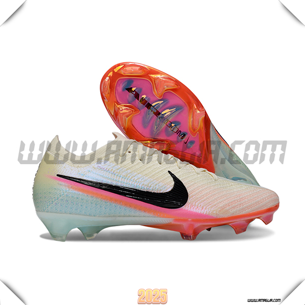 Nike Scarpe Da Calcio AIR Zoom Mercurial Vapor 16 Elite XXV FG Beige/Nero/Blu/Rosa