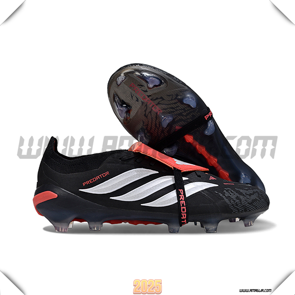 Adidas Scarpe Da Calcio 26 Predator Elite Tongue FG Nero/Grigio/Arancia