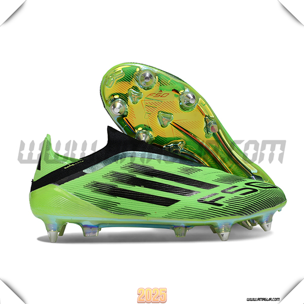 Adidas Scarpe Da Calcio F50 Elite Laceless SG Verde/Nero