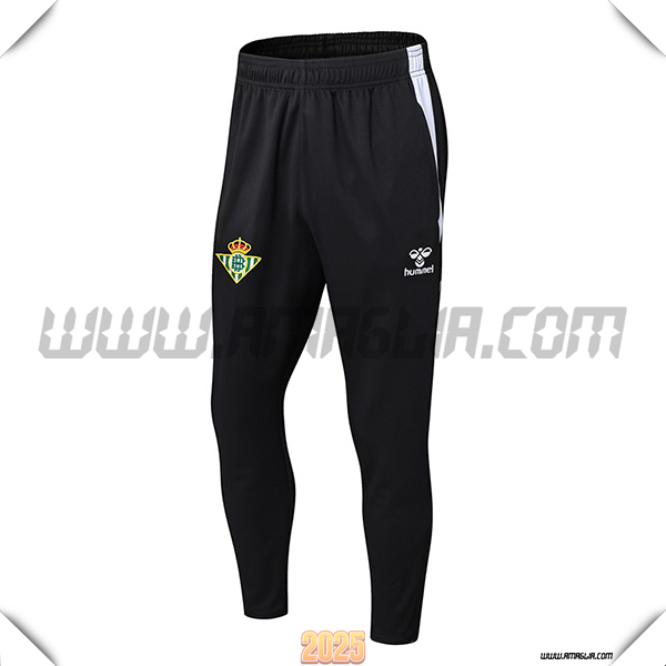 Pantaloni Allenamento Real Betis Nero/Bianco 2025 2026