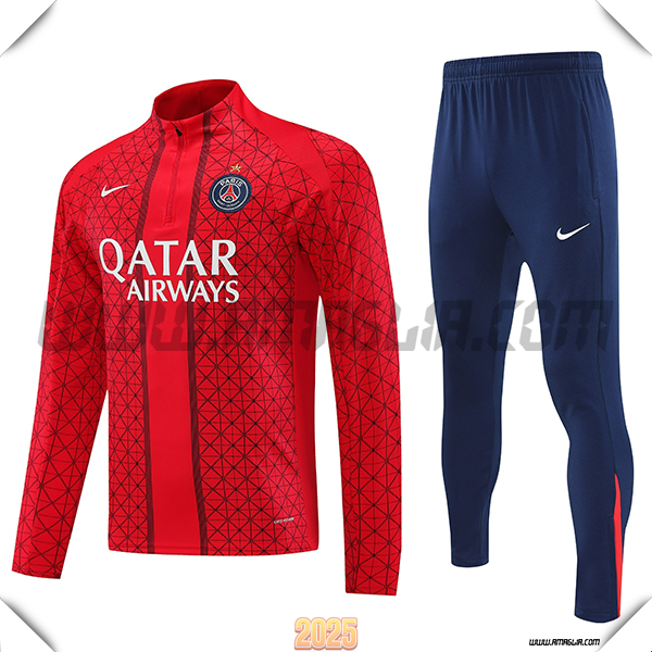 Tuta Calcio PSG Rosso 2025 2026