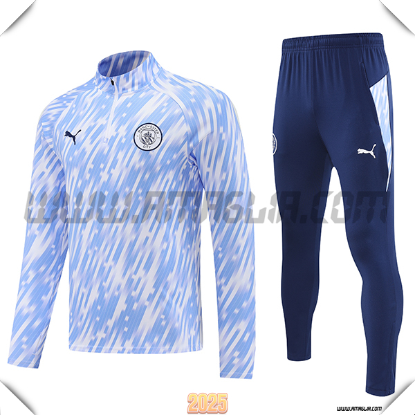 Tuta Calcio Manchester City Blu/Bianco 2025 2026