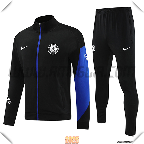 Tuta Calcio Giacca FC Chelsea Blu/Nero 2025 2026