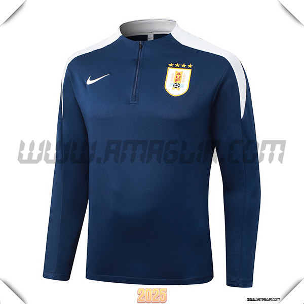 Felpa Allenamento Uruguay Blu Reale 2025 2026
