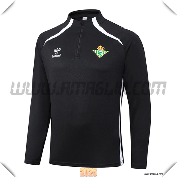 Felpa Allenamento Real Betis Nero/Bianco 2025 2026
