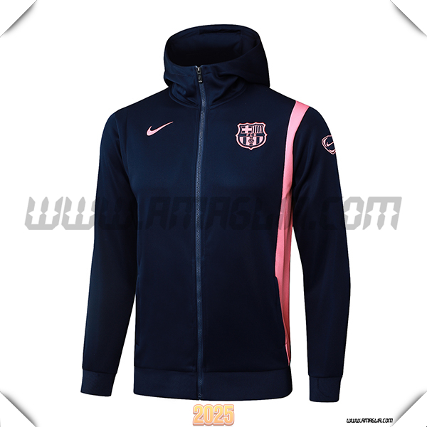 Giacca Con Cappuccio FC Barcellona Blu/Rosa 2025 2026