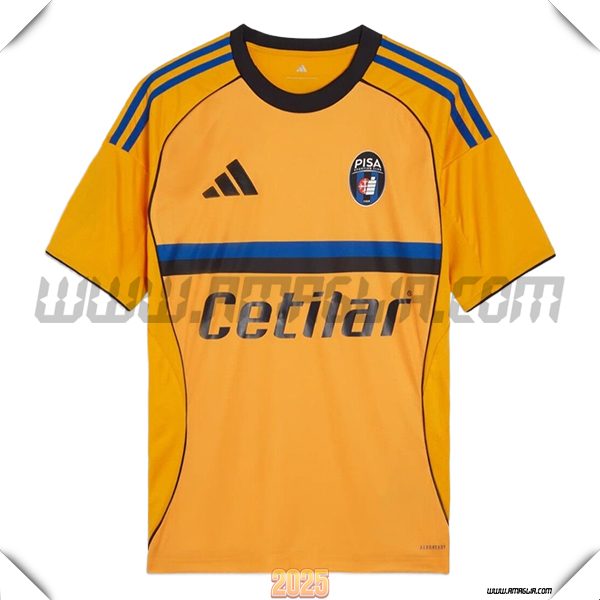 Nuovo Maglia da Pisa Seconda GIALLO 2025 2026