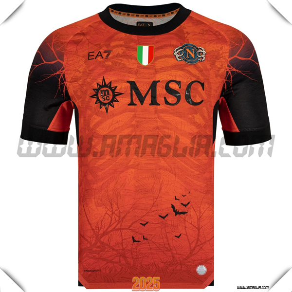 Nuovo Maglia da Portiere SSC Napoli Halloween Arancia 2025 2026