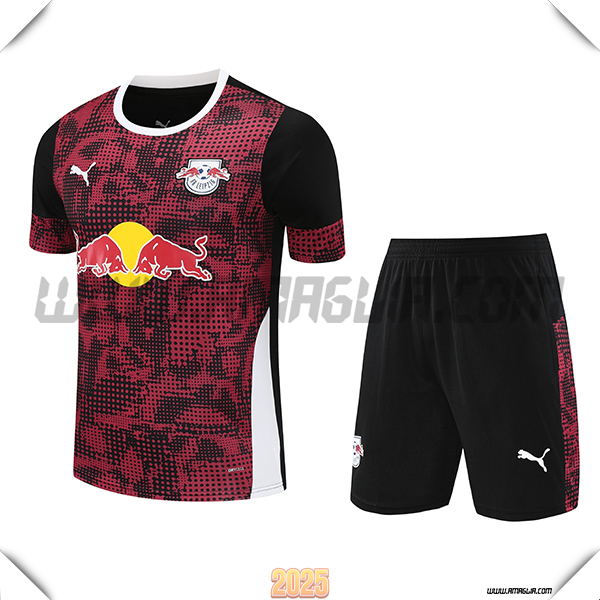 Kit Maglia Allenamento New York Red Bulls Rosso/Nero/Bianco 2025 2026