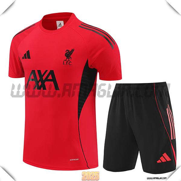Kit Maglia Allenamento FC Liverpool Rosso/Nero 2025 2026
