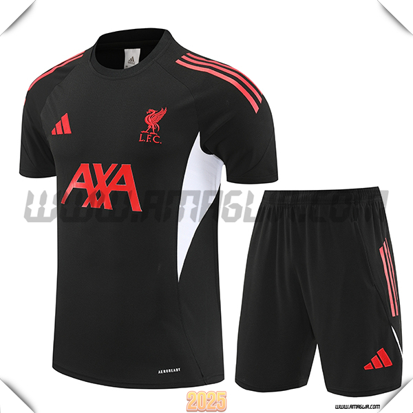 Kit Maglia Allenamento FC Liverpool Nero/Rosso/Bianco 2025 2026