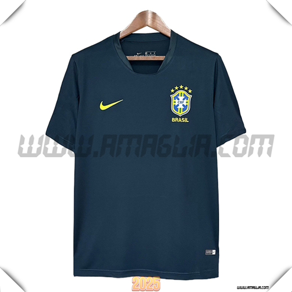 T Shirt Allenamento Brasile Blu Scuro 2025 2026